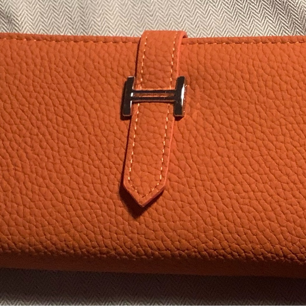 Orange Leather Wallet